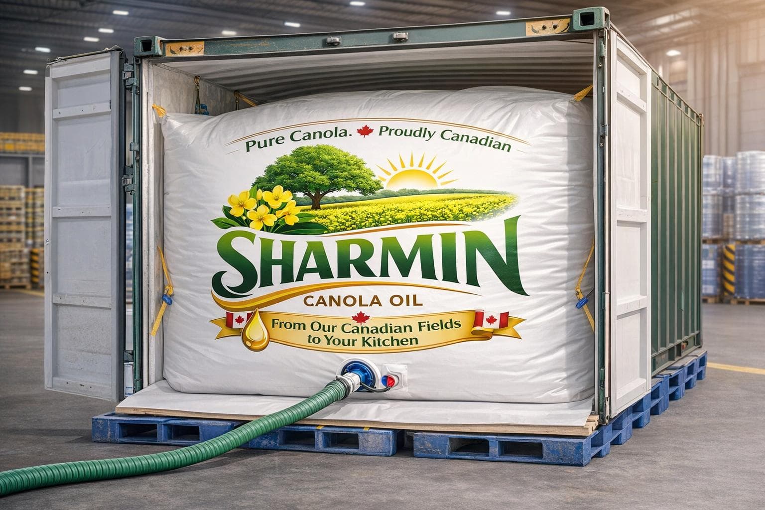 Flexi tank bulk delivery setup